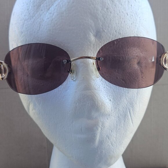 Vintage Escada Women Rimless Sunglasses E1198 Eyeglasses Gold Frame main image 14